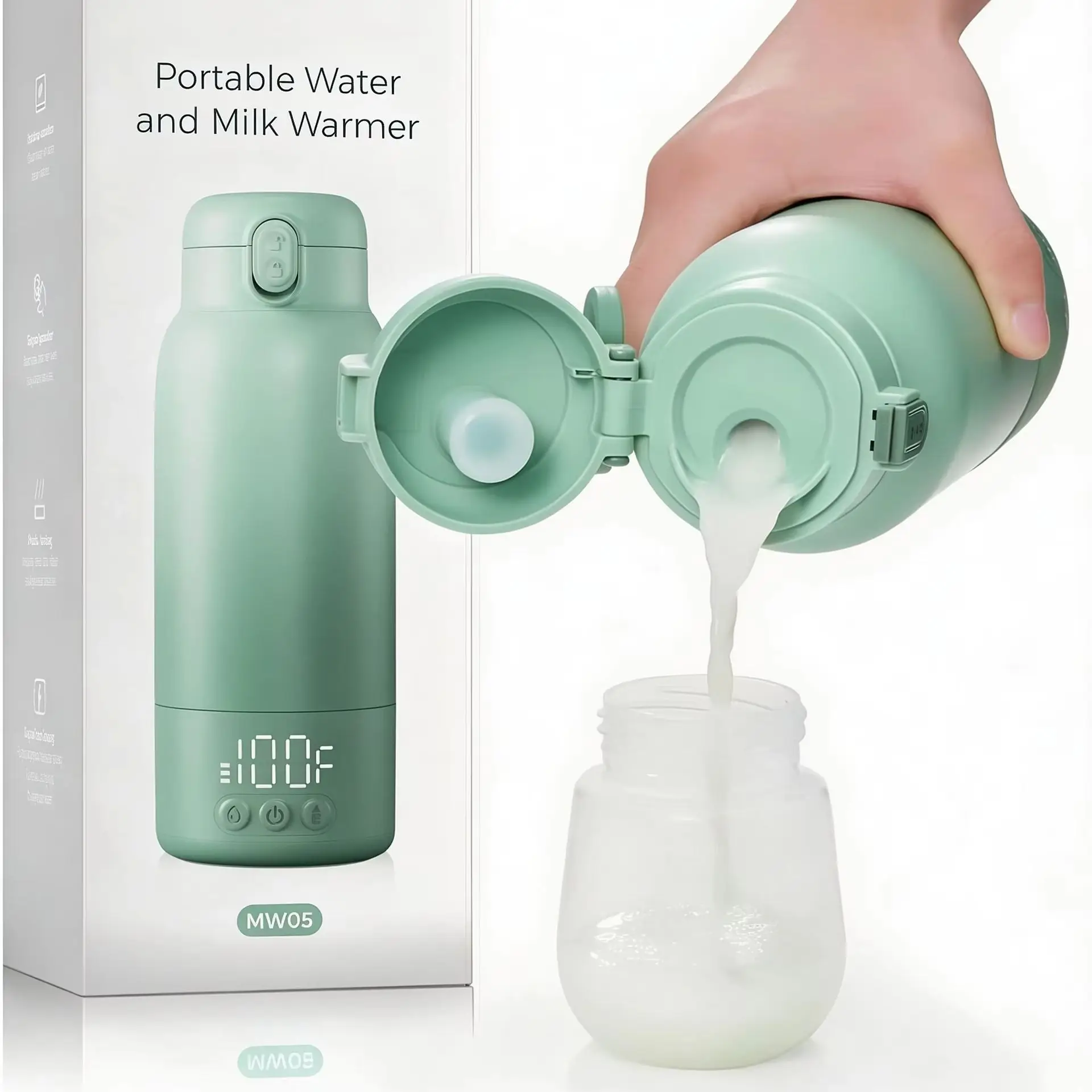 Baby Food Warmer - Calentador de biberones portátil para viajes,