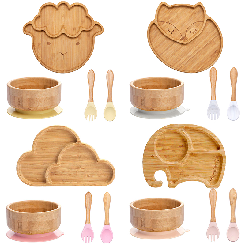 Baby Food Menu - Vajilla de 4 piezas para niños,