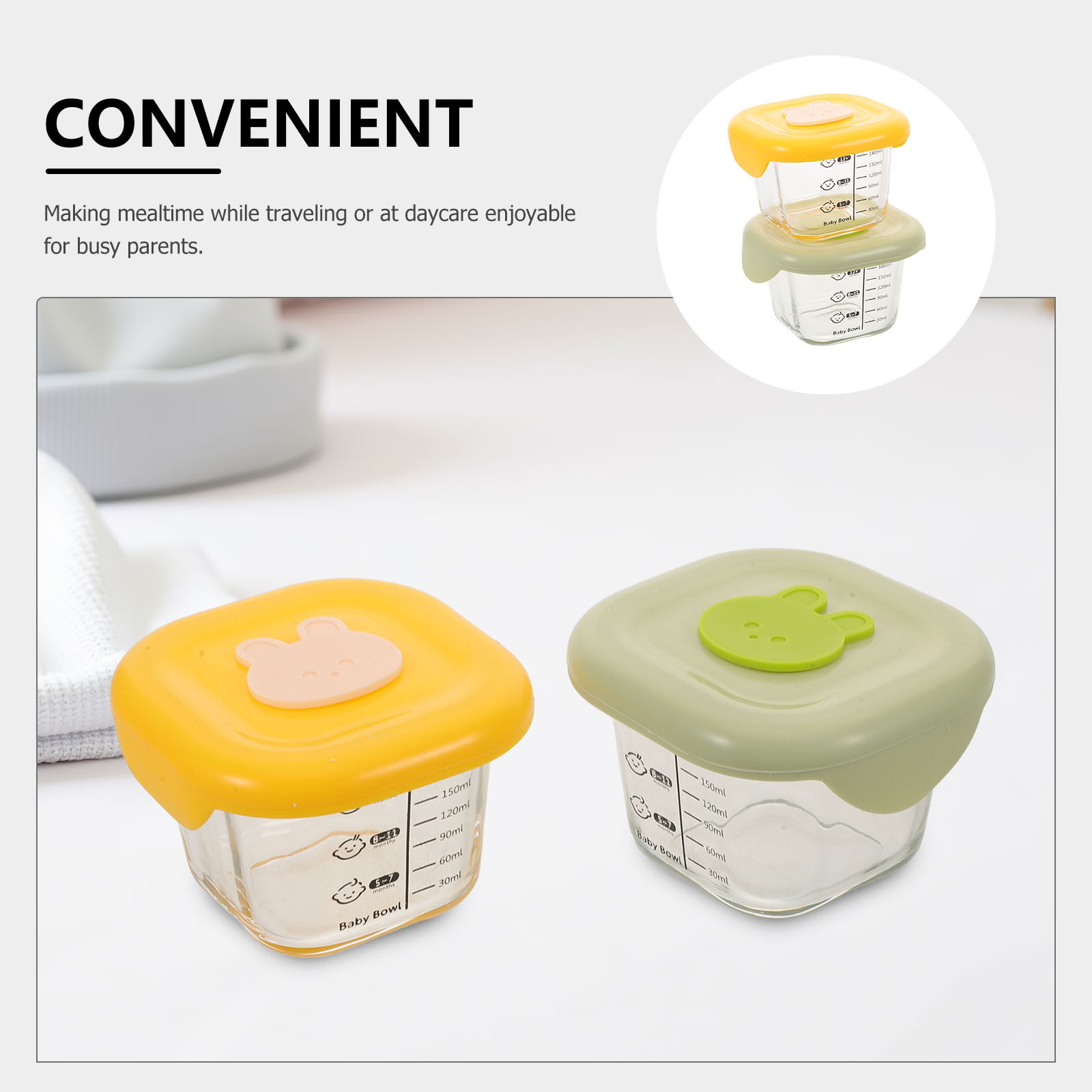 2 recipientes para guardar ali - Baby Food Jars With Lids reseña y precio