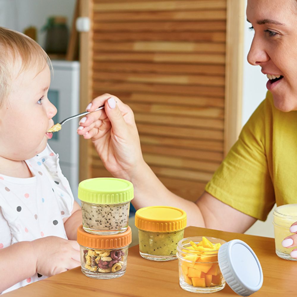 Juego de 6 Frascos de Vidrio M - Baby Food Jars With Lids reseña y precio